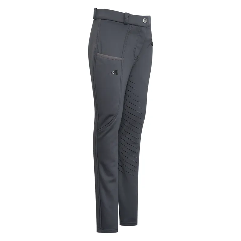 Easy Rider Joy Full Grip Junior Winter Breeches - Magnet Grey